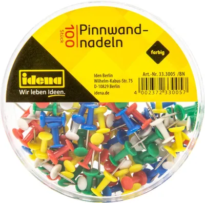 Produktbild von Idena 333005 - Pinnwandnadeln, 100 Stück