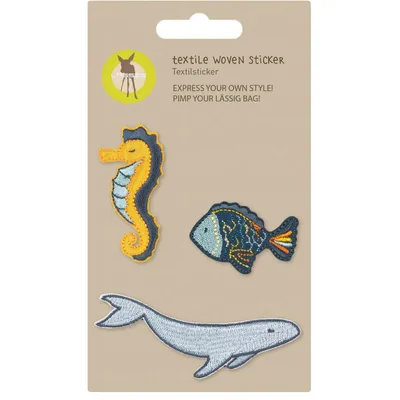 Image de Autocollants textiles décontractés (3 pièces) - Kit scolaire Unique, Stick on Sea