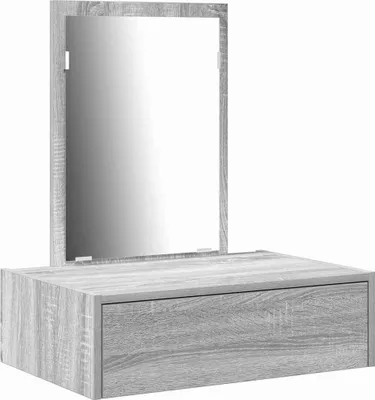 Produktbild von vidaXL Schminktisch mit Schubladen Grau 60 x 40 x 70 cm Holzwerkstoff