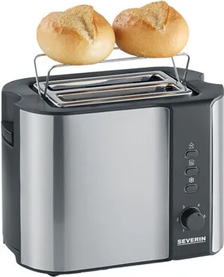Zdjęcie produktu dla Severin 2589, 2 kaw., Czarny, Stal nierdzewna, Stal nierdzewna, Przyciski, 800 W, 318 mm