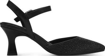 Produktbild von MARCO TOZZI Damen Slingpumps by GMK geschwungener Absatz Glitzer 2-89600-42, Größe:38 EU, Farbe:Schwarz
