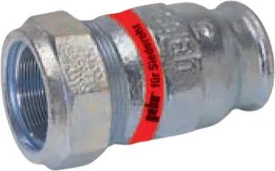 Produktbild von GEBO Armaturen Temperguss-Klemmverbinder, Siederohr Typ I, mit IG, 6/4"x51mm, verzinkt, 1 Stk.