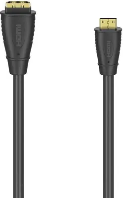Produktbild von Hama 00205167, 0,1 m, HDMI Type C (Mini), HDMI Typ A (Standard), 10,2 Gbit/s, Schwarz