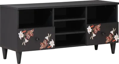 Produktbild von "Schlussverkauf" Medienspeicherschrank moderne - Holz Fernsehschrank - 100x33,5x46 cm Massivholz Mango  C13825