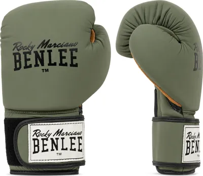 Zdjęcie produktu dla Skórzane rękawice bokserskie EVANS Army Green 10 oz BENLEE
