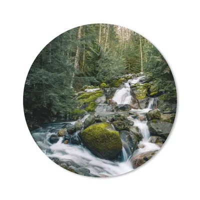 Produktbild von MuchoWow® Mauspad Mousepad Natur - Wasserfall - Bäume - Herbst 40x40 cm - Mousepads - Maus Mat - Pad - Mausunterlage - Schreibtisch Accessoires