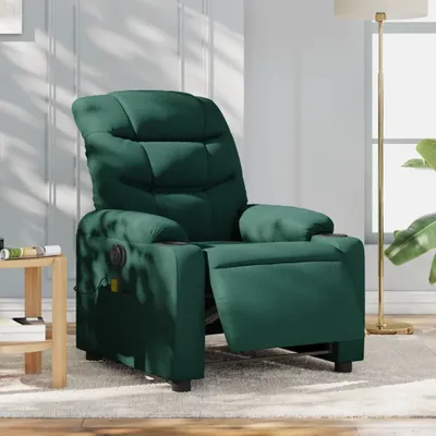 Produktbild von Massagesessel Fernsehsesel Elektrisch Dunkelgrün Stoff 3206642