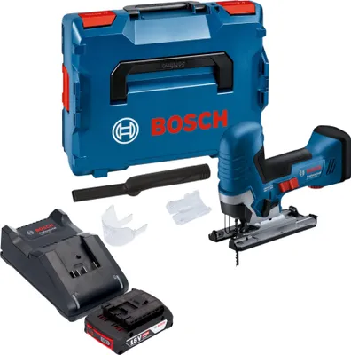 Produktbild von Bosch GST 18V-125 S Professional Akku Stichsäge 18 V 125 mm Brushless + 1x Akku 2,0 Ah + Ladegerät + L-Boxx