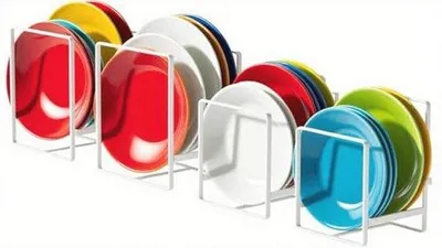 Produktbild von Famanu Bordenorganizer Set von 4 - Metall Bordenhalter für Küche und Schrank