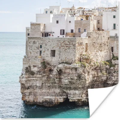 Produktbild von MuchoWow® Poster Italien - Küste - Felsen 75x75 cm - Wand Dekoration