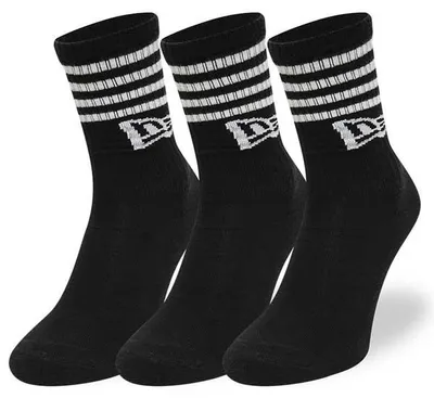 Image de Lot de trois paires de chaussettes noires New Era - 35-38