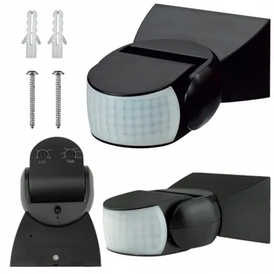 Immagine prodotto di Rivelatore di movimento e crepuscolare IP65 a superficie 300W nero Ecolight EC20327