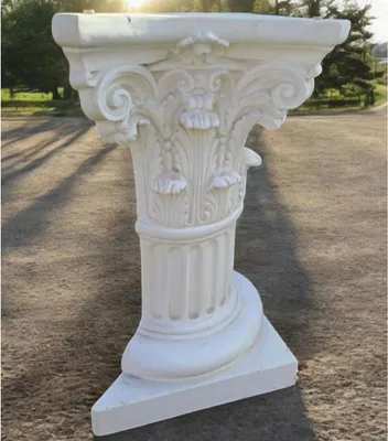 Produktbild von Casa Padrino Barock Säule Weiß H. 78 cm - Prunkvolle Garten & Terrassen Deko