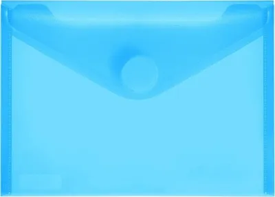 Produktbild von Dokumentenmappe A6 quer PP Klettverschluss blau transparent