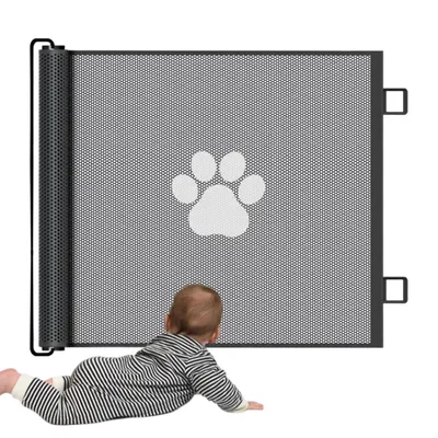 Produktbild von Treppenschutzgitter Hund, Absperrgitter Hund, Tragbare Treppengitter für Hund Katze Baby, Türschutzgitter Ohne Bohren 110 x 78 cm, Schwarz
