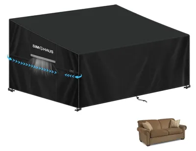 Zdjęcie produktu dla Pokrowiec ochronny na meble ogrodowe, wymiary 135x85x81/61 cm, wodoodporny, odporny na promieniowanie UV, wykonany z tkaniny Oxford 420D