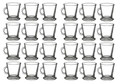 Image de Lot de 24 tasses en verre - Transparents |Contenance 18 cl | Entièrement en verre