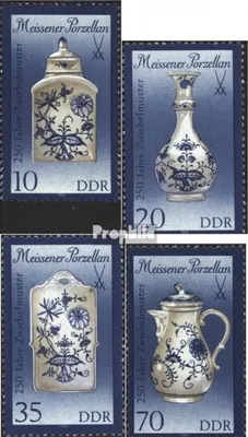 Produktbild von Briefmarken DDR 1989 Mi 3241I-3244I (kompl.Ausg.) postfrisch Meißner Porzellan (III)