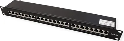 Image de VALUE 19"-Patchpanel Kat6A/Kl.EA 24 Ports geschirmt schwarz - Digital/Daten (26.99.0364)