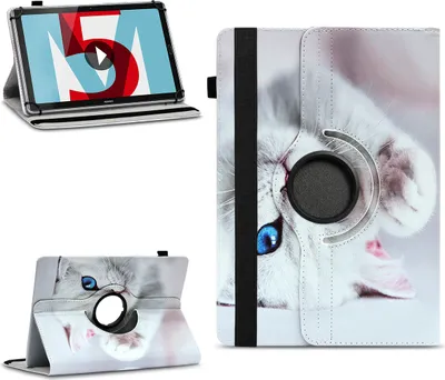 Produktbild von Tablet Hülle für Huawei MediaPad T5 T3 T2 T1 10.1 Tasche Schutzhülle 360 DrehbarFarben:Motiv 9