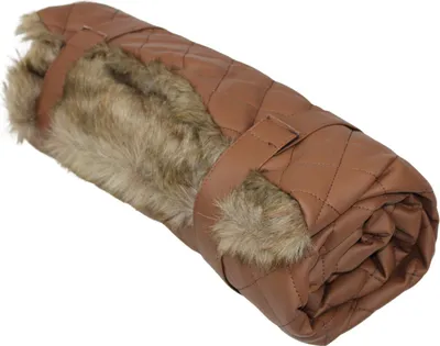 Produktbild von Pettimania Hundedecke Leder mit Fellbezug braun