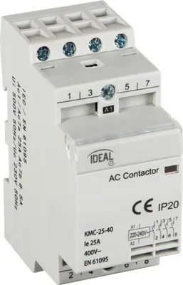 Productafbeelding van KMC 25A 230V 4NO, Ideal contactor