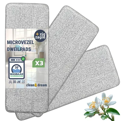 Obrázok produktu pre Náhradné utierky z mikrovlákna na mop, 3 kusy, opakovane použiteľné, vhodné pre vedrá s mopmi