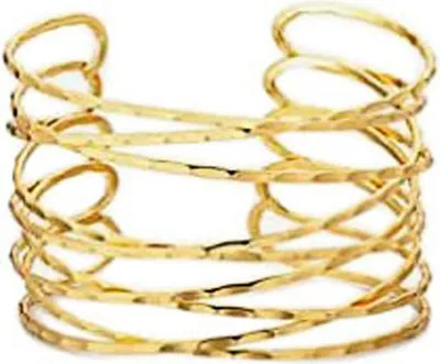 Produktbild von Armring für Damen, offen, verstellbar, mehrlagig, ausgehöhlt, einfarbig, poliert, galvanisiert, rostfrei, leicht, Punk, Hip Hop, Cool Girl, Armmanschette, Schmuck