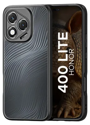 A smartphone case is shown on the left, and the phone screen is visible on the right, displaying text and an image of an armadillo.