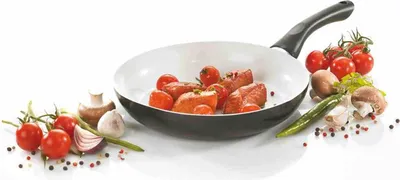 Produktbild von Aluminium Bratpfanne RIGA 20 cm mit weißer Ceramic-Beschichtung / Pfanne induktionsfähig / Karl Krüger / Stielpfanne