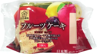 Produktbild von SAKURASEIKA Fruit Cake 3pcs 120g