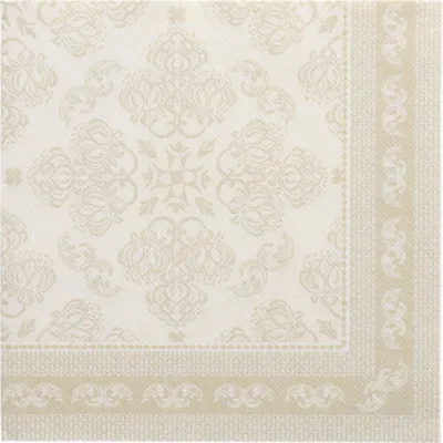 Produktbild von 50 Papstar Servietten ROYAL Collection 1/4-Falz 40 cm x 40 cm champagner Arabesque 89279