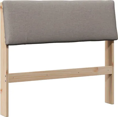 Produktbild von vidaXL Gepolstertes Kopfteil Taupe 90 cm Massives Kiefernholz