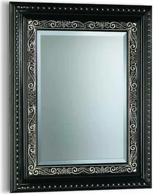 Produktbild von Casa Padrino Luxus Barock Spiegel mit Kristallglas Schwarz / Silber H. 140 cm -  Italy