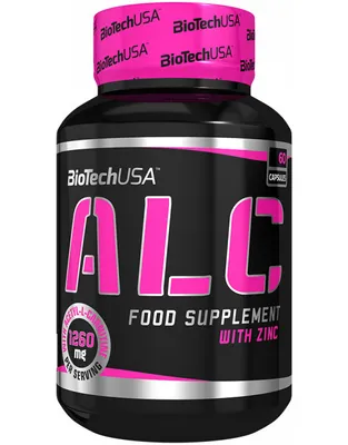 Image de BioTech USA ALC 60 gélules / L-Carnitine / Acetyl L-Carnitine HCL avec zinc en gélules
