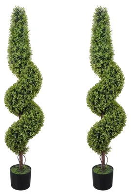 Image de Arbres topiaires artificiels, feuilles très réalistes, entretien facile, 120 cm