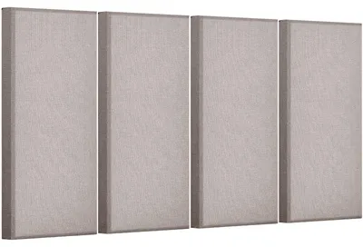 Zdjęcie produktu dla Panele akustyczne SucceBuy, zestaw 4 sztuk, grubość 5,1 cm, wymiary 60,4 x 30 cm, wykonane z włókna szklanego, dźwiękochłonne i samoprzylepne panele ścienne, idealne do studiów nagraniowych, biur, domowych kin i sal konferencyjnych, kolor: beżowy (kamel)