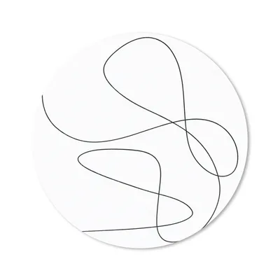 Produktbild von MuchoWow® Mauspad Mousepad Linienkunst - Minimalismus - Abstrakt 30x30 cm - Mousepads - Maus Mat - Pad - Mausunterlage - Tischunterlage - Schreibtischmatten