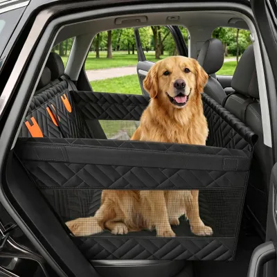 Hundeautositz Rückbank, groß/mittel, stabil, wasserdicht, 75x55x56 cm