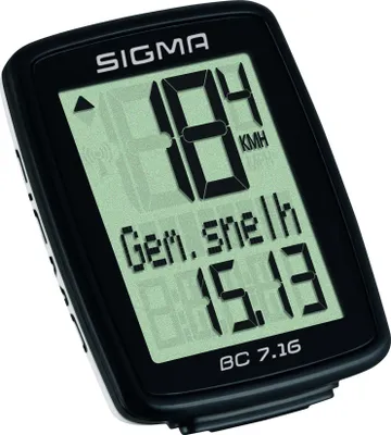 Image de Sigma BC 7.16 ordinateur de vélo transmission par câble avec capteur de roue (07160)