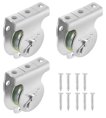 Umlenkrollen 3er-Set, verzinktes Eisen, 190 kg Belastbarkeit