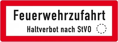 Produktbild von Schild I Hinweisschild Feuerwehrzufahrt Haltverbot., Aluminium RA0, reflektie...