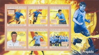 Produktbild von Briefmarken Guinea 2010 Mi 7648-7653 Kleinbogen (kompl. Ausgabe) postfrisch Fußballweltmeisterschaft, Südafrika 2010