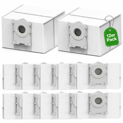 Produktbild von 12x Aktivkohle Staubbeutel für Ecovacs DEEBOT X8/X9 PRO OMNI | T50/T80/T30 OMNI/PRO OMNI (Gen2/Gen3) /MAX OMNI/MAX PRO OMNI