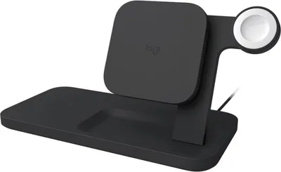 Produktbild von Logitech Powered 3-in-1 Dock, Drinnen, AC, 19 V, Kabelloses Aufladen, 1,5 m, Schwarz