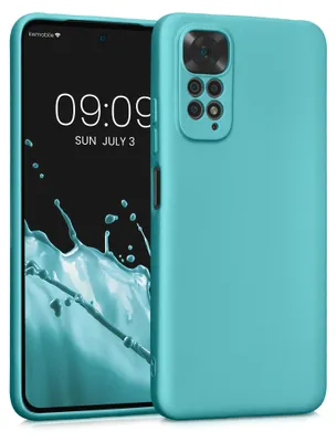 Produktbild von kwmobile Handyhülle für Xiaomi Redmi Note 11 / Note 11S Hülle - weiche Silikon Case metallisch schimmernd - Schutzhülle Cover - Metallic Mintgrün