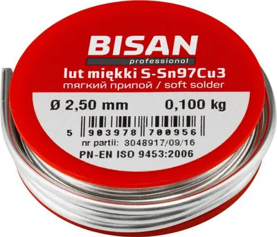 Produktbild von Bleifreier Weichlötdraht 2,5 mm für Kupferrohre 100 g