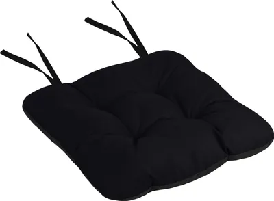 Produktbild von Domarex Gartenstuhlkissen sitzkissen stuhl  stuhlkissen SILLA 50x50 cm - Wasserdichtes Kissen für den Gartenstuhl -Sitzkissen an Stuhl - Schwarz