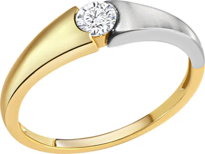 Produktbild von Celesta Gold Ring 375/- Gelbgold 2farbig Zirkonia