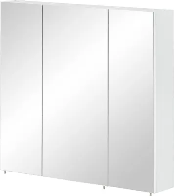 Obrázok produktu pre MÖBELPARTNER Základná zrkadlová skrinka 134106 biely lesk 70,0 x 16,0 x 70,7 cm